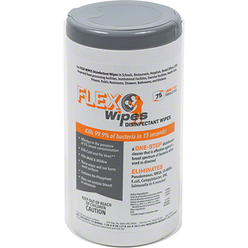 20075 FLEX Disinfectant Wipes - 75/Container